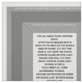 3 waschbares Gewebe NO SEW Graues Foto Stoff (Muster)