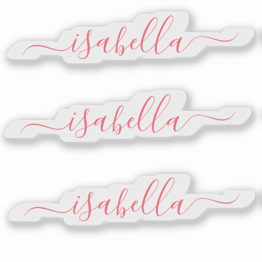 3 Wasserdicht Watermelon Script Name Wasserflasche Aufkleber (Vorderseite)