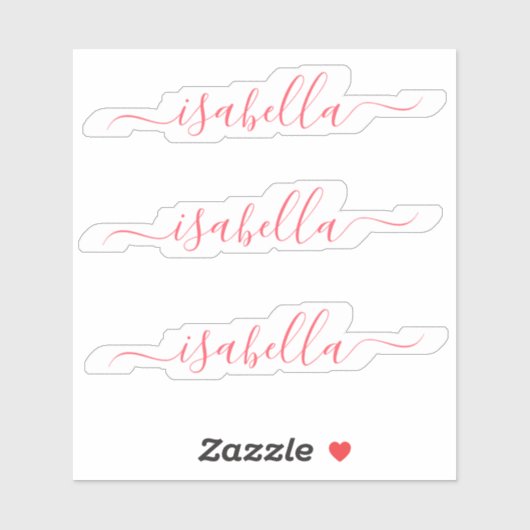 3 Wasserdicht Watermelon Script Name Wasserflasche Aufkleber (Blatt)