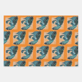 3 Wasserfarben Hummel Erde Betta Fisch Geschenkpapier Set (Vorderseite 3)