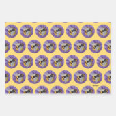 3 Wasserfarben Hummel Erde Betta Fisch Geschenkpapier Set (Vorderseite)