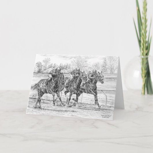 3-Way Race Neck 'n Neck Art by Kelli Swan Karte (Vorderseite)