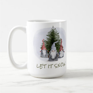 3 Weihnachts-Gnome Lass es schneien  Kaffeetasse
