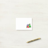 3 Weihnachtsbaumillustrierung Post-it Klebezettel (Auf Schreibtisch)