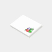 3 Weihnachtsbaumillustrierung Post-it Klebezettel (angewinkelt)