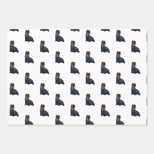 (3) Weihnachtsblätter für Hunde und Tiere Geschenkpapier Set (Vorderseite 2)