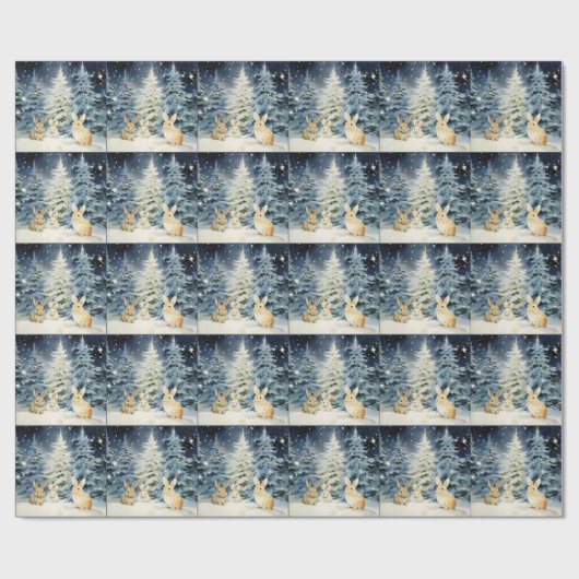 3 Weihnachtsbunnies Geschenkpapier (Flach)