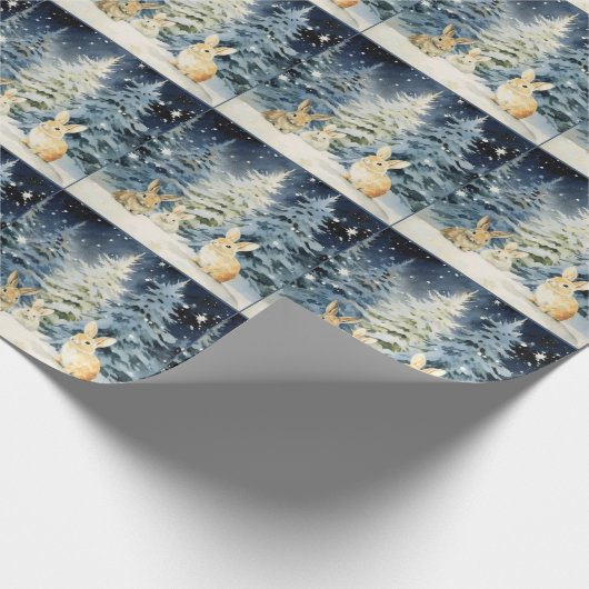 3 Weihnachtsbunnies Geschenkpapier (Ecke)