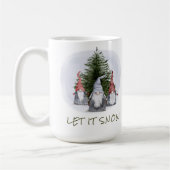 3 Weihnachtsgnomen lassen es schnee Kaffeetasse (Links)
