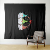 3 Weihnachtsgnomen Wandteppich (Beispiel (Horizontal))