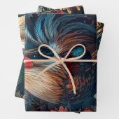 3 Weihnachtsroster Decoupage Geschenkpapier Set (Beispiel)