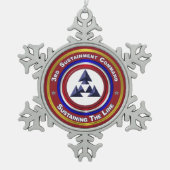 3. Weihnachtsschmuck Schneeflocken Zinn-Ornament (Vorderseite)