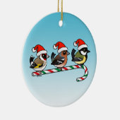 3 Weihnachtsschwangvögel Keramikornament (Rechts)