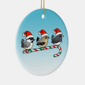 3 Weihnachtssingvögel Keramikornament (Rechts)