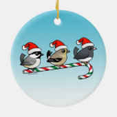 3 Weihnachtssingvögel Keramikornament (Hinten)