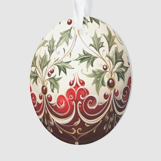 3. Weihnachtszeit-Blume Ornament (Vorderseite)