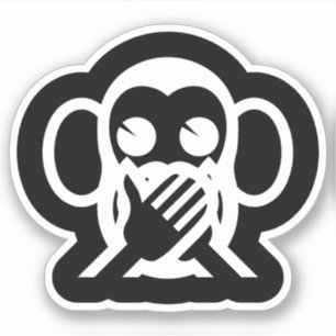 3 Weise Affen Iwazaru 言わざる Sprechen Sie kein Böses Aufkleber