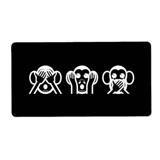 3 Weiße Affen Emoji (Vorne)