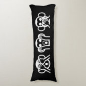 3 Weiße Affen Emoji Körperpilz Seitenschläferkissen (Vorderseite Vertikal)