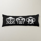 3 Weiße Affen Emoji Körperpilz Seitenschläferkissen (Vorderseite)