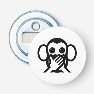 3 Weiße Affen Iwazaru 言 わ ざ sprechen NO Emoji る Flaschenöffner
