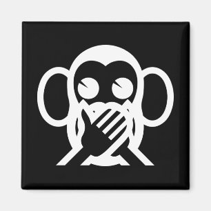 3 Weiße Affen Iwazaru 言 わ ざ sprechen NO Emoji る Magnet