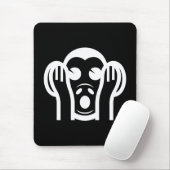 3 Weiße Affen Kikazaru 聞 か る KEIN Böses Emoji höre Mousepad (Mit Mouse)