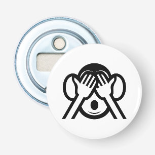 3 Weiße Affen Mizaru 見 ざ Siehe NO Evil Emoji Flaschenöffner