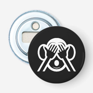 3 Weiße Affen Mizaru 見 ざ Siehe NO Evil Emoji Flaschenöffner