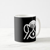 3 Weiße Affen Mizaru 見 ざ Siehe NO Evil Emoji Kaffeetasse (VorderseiteRechts)