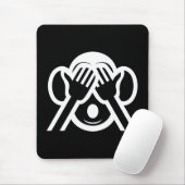 3 Weiße Affen Mizaru 見 ざ Siehe NO Evil Emoji Mousepad (Mit Mouse)