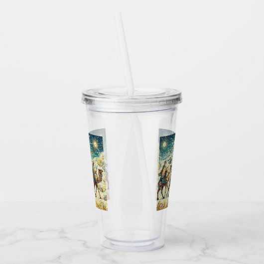 3 Weiße Männer Acryltrinkbecher (Links)