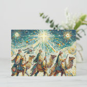 3 Weiße Männer Feiertagskarte (Stehend Vorderseite)