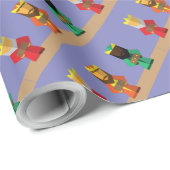 3 Weiße Männer Geschenkpapier (Rolleneckpunkt)