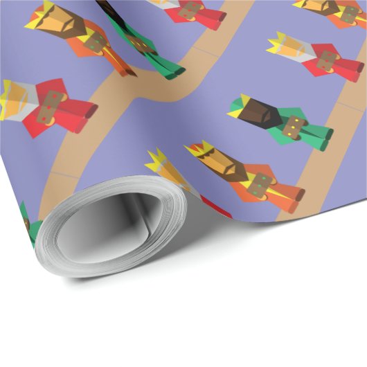 3 Weiße Männer Geschenkpapier (Rolleneckpunkt)