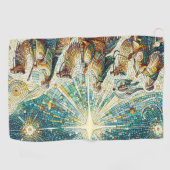 3 Weiße Männer Golfhandtuch (Horizontal)