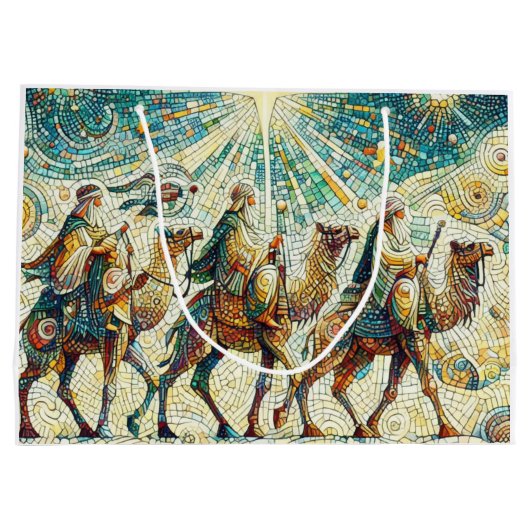 3 Weiße Männer Große Geschenktüte (Rückseite)