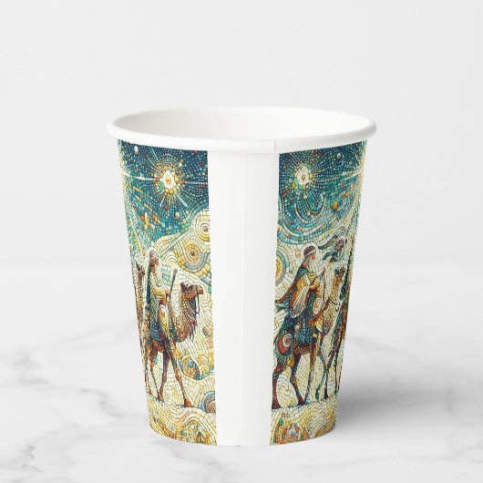 3 Weiße Männer Pappbecher (Rechts)