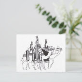 3 Weiße Männer Postkarte (Stehend Vorderseite)