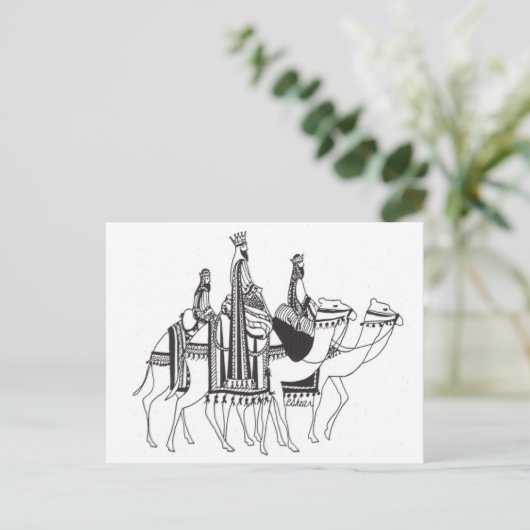 3 Weiße Männer Postkarte (Stehend Vorderseite)