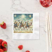 3 Weiße Männer Serviette (Beispiel)