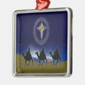 3 Weiße Männer & Stern Bethlehem Weihnachtsschmuck (Links)