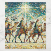 3 Weiße Männer Weinetikett (Einzelnes Label)