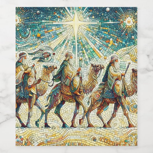 3 Weiße Männer Weinetikett (Einzelnes Label)