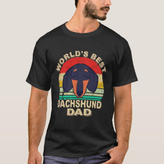 3 Weltweit Dachshund Papa Vintage T-Shirt