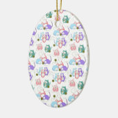 3 wenig Kätzchen-Stricken! Keramik Ornament (Links)