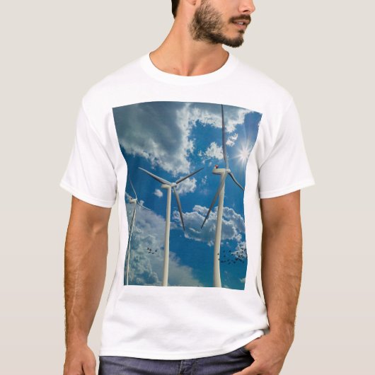 3 Windkraftanlagen T-Shirt (Vorderseite)
