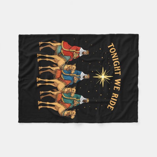 3 Wise Men Tonight We Ride Christmas  Fleecedecke (Vorderseite (Horizontal))