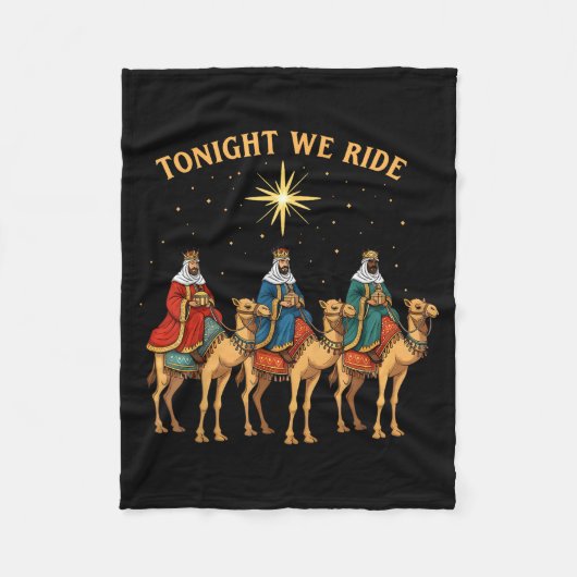 3 Wise Men Tonight We Ride Christmas Fleecedecke (Vorderseite)