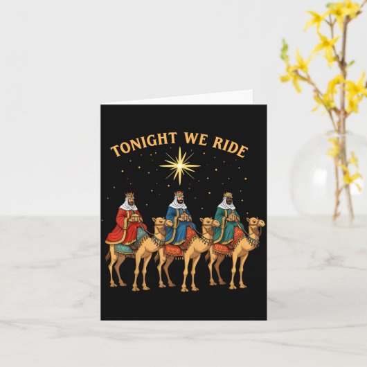 3 Wise Men Tonight We Ride Christmas Karte (Gelbe Blume)